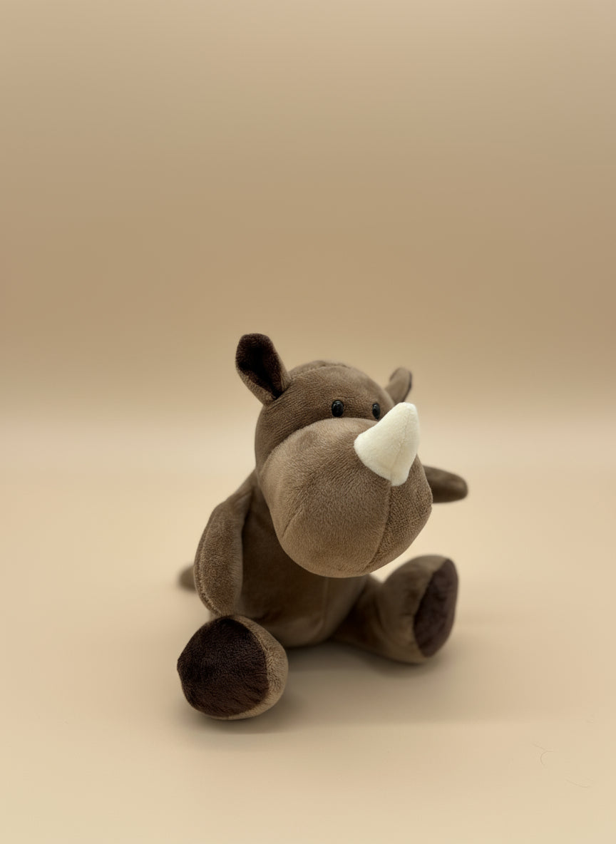 Rhinoceros Plush Keychain Toy – Mini Stuffed Animal Gift