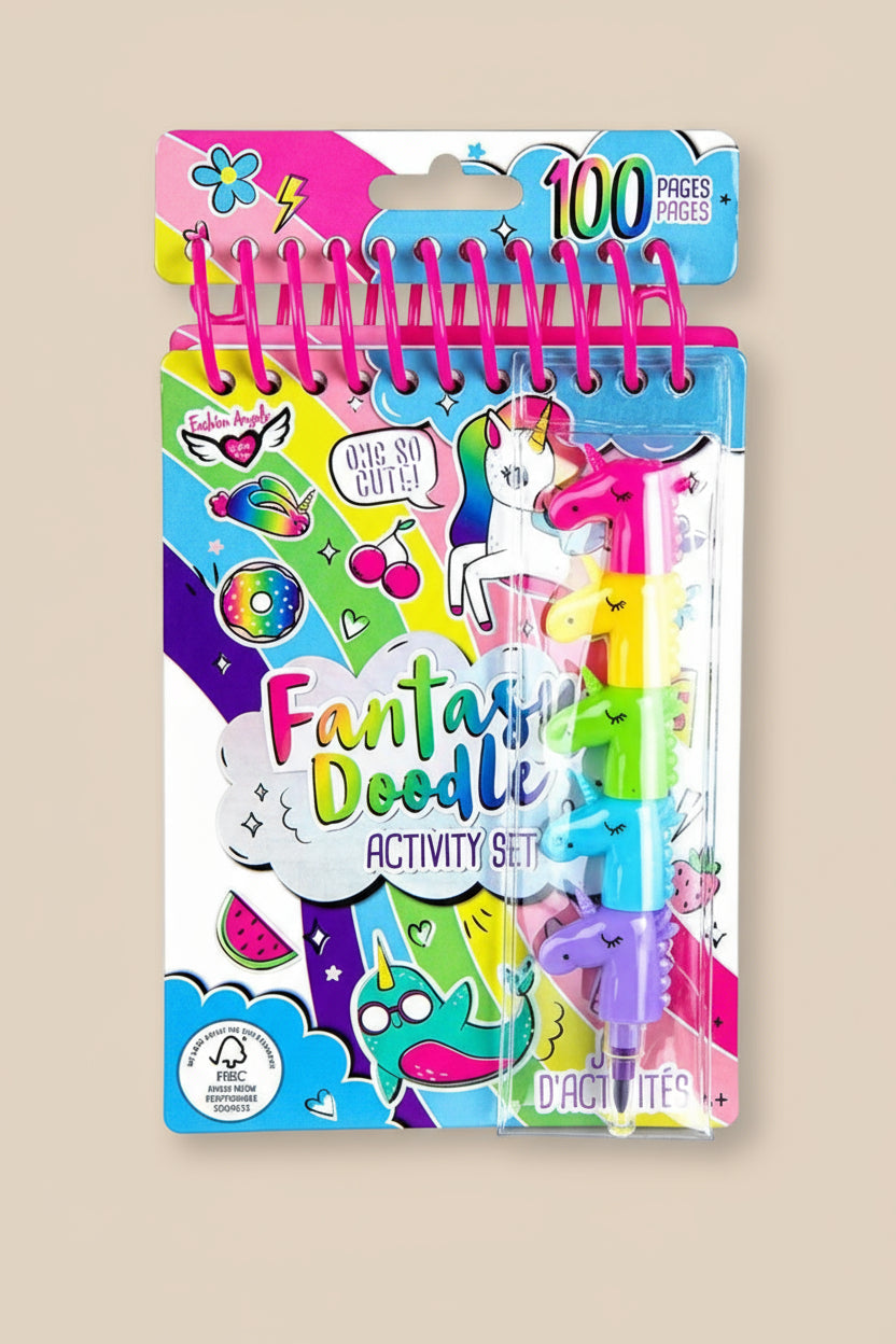 Fantasy Doodle Compact Portfolio & Marker Set