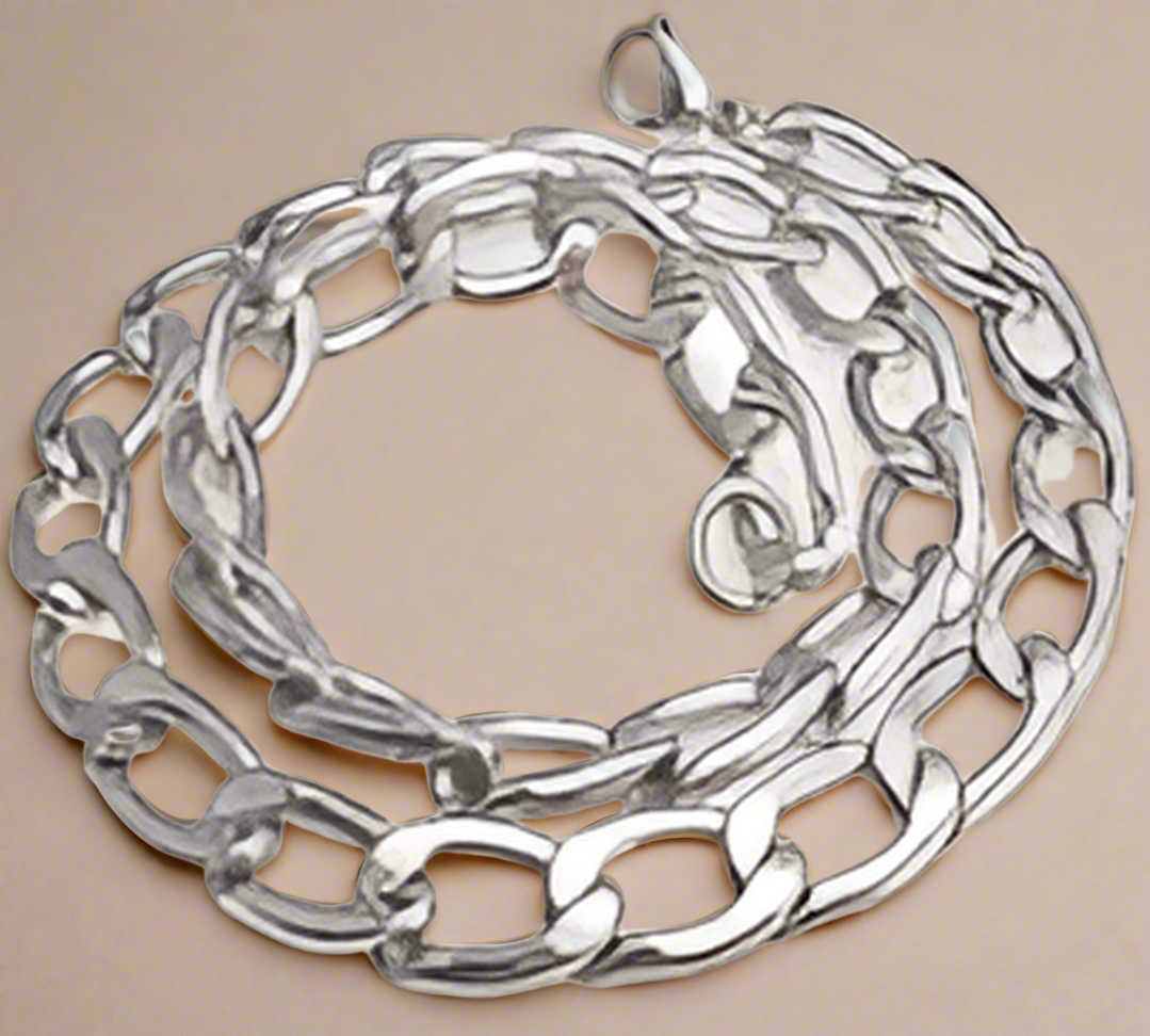 FASHION Silver Plated Open Link Necklace 24"