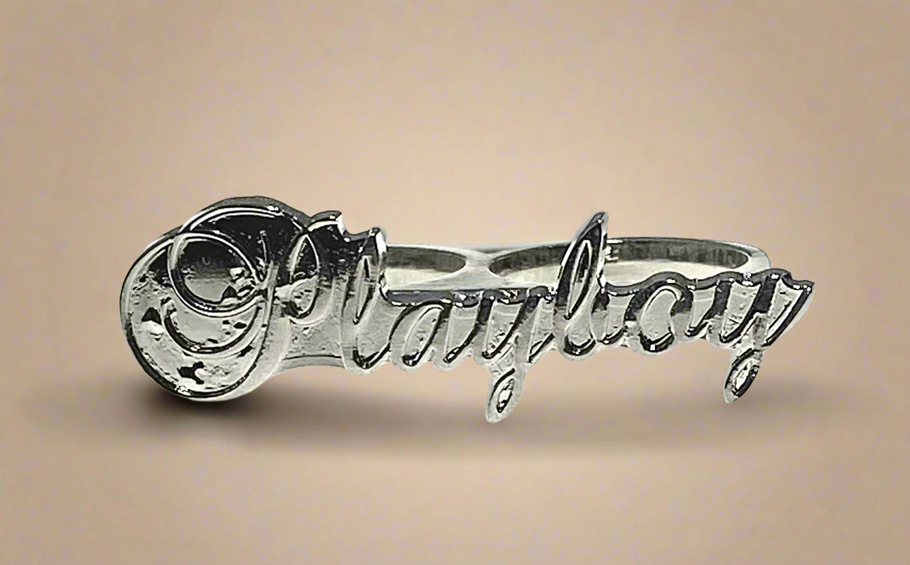 Playboy 2-Finger Ring Size 1 Stainless Steel