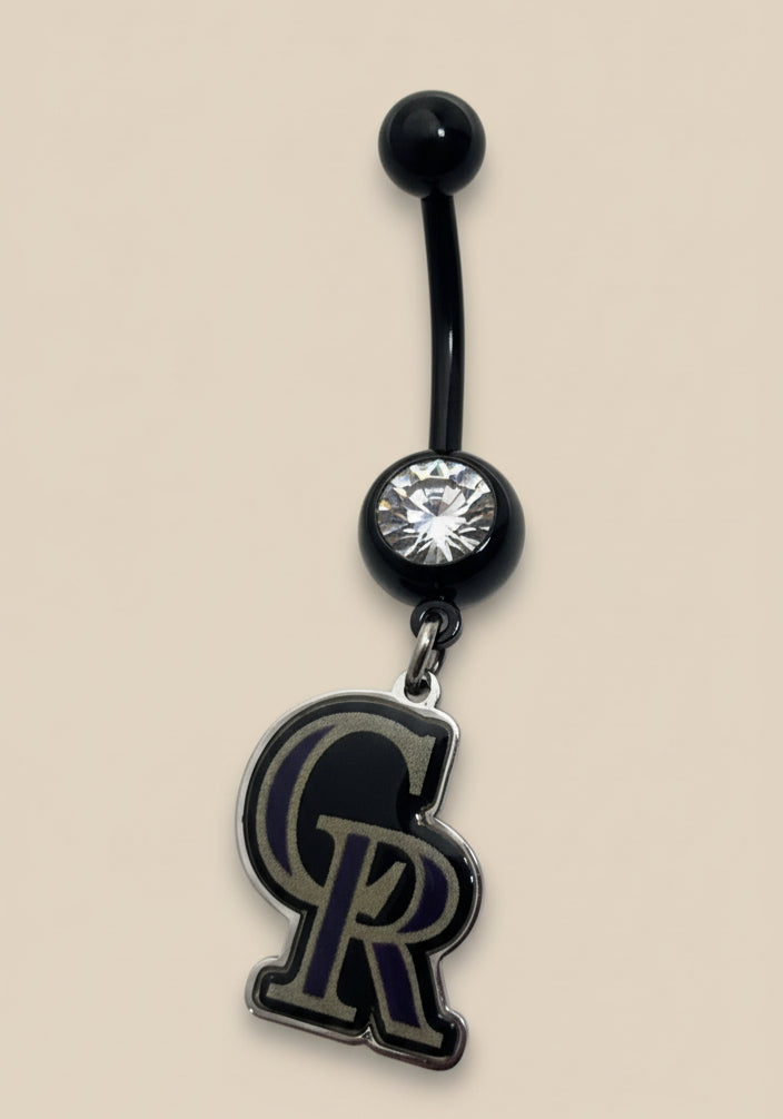 Licensed MLB Colorado Rockies Belly Button Navel Ring Piercing
