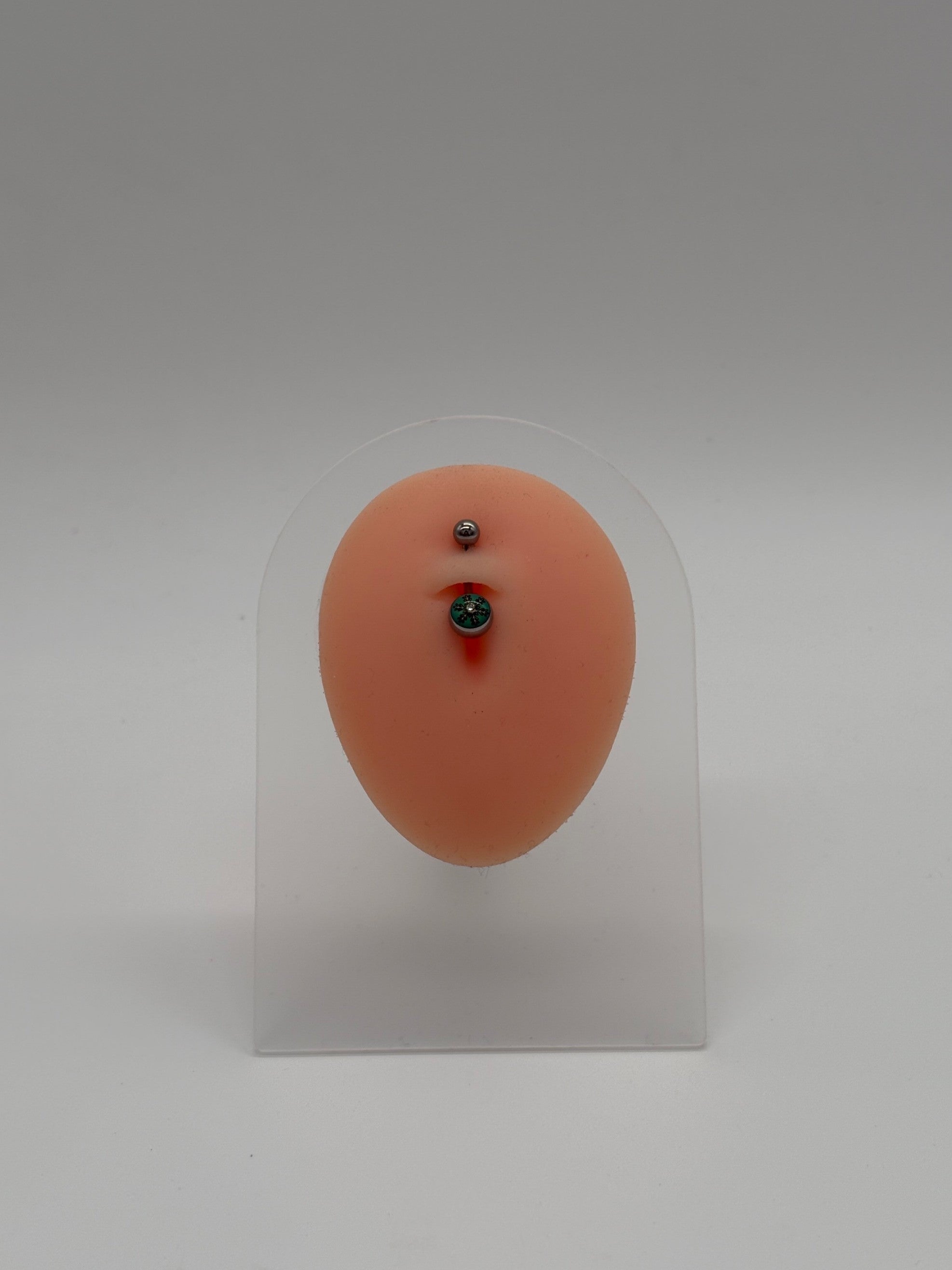 Titanium Snowflake Logo Belly Button Ring