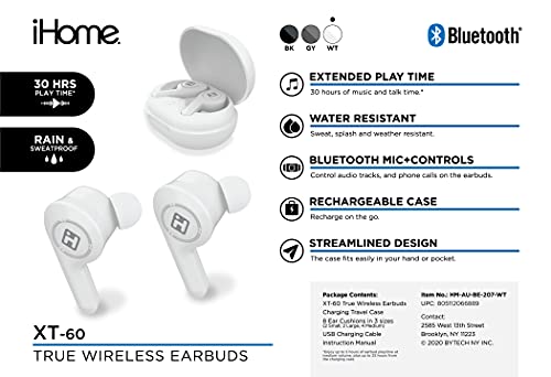 IHOME TRUE WIRLESS EARBUDS XT-60