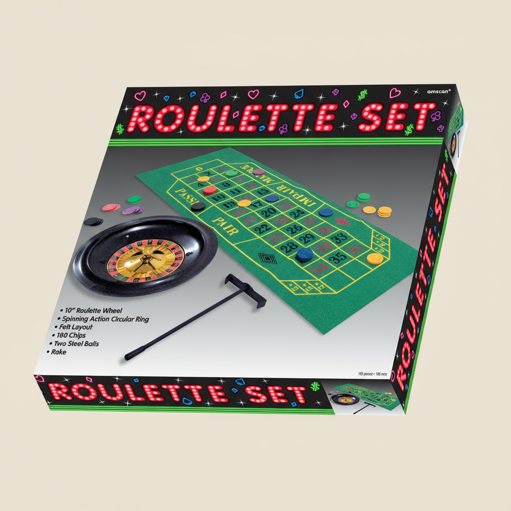 Roulette Casino Game Set – Classic 10" Wheel & 180 Chips