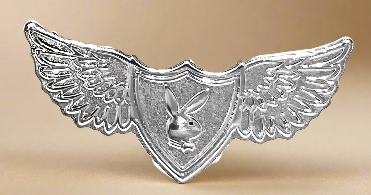 Playboy Small Wings with Plate Ring Size 1 Stainless Steel