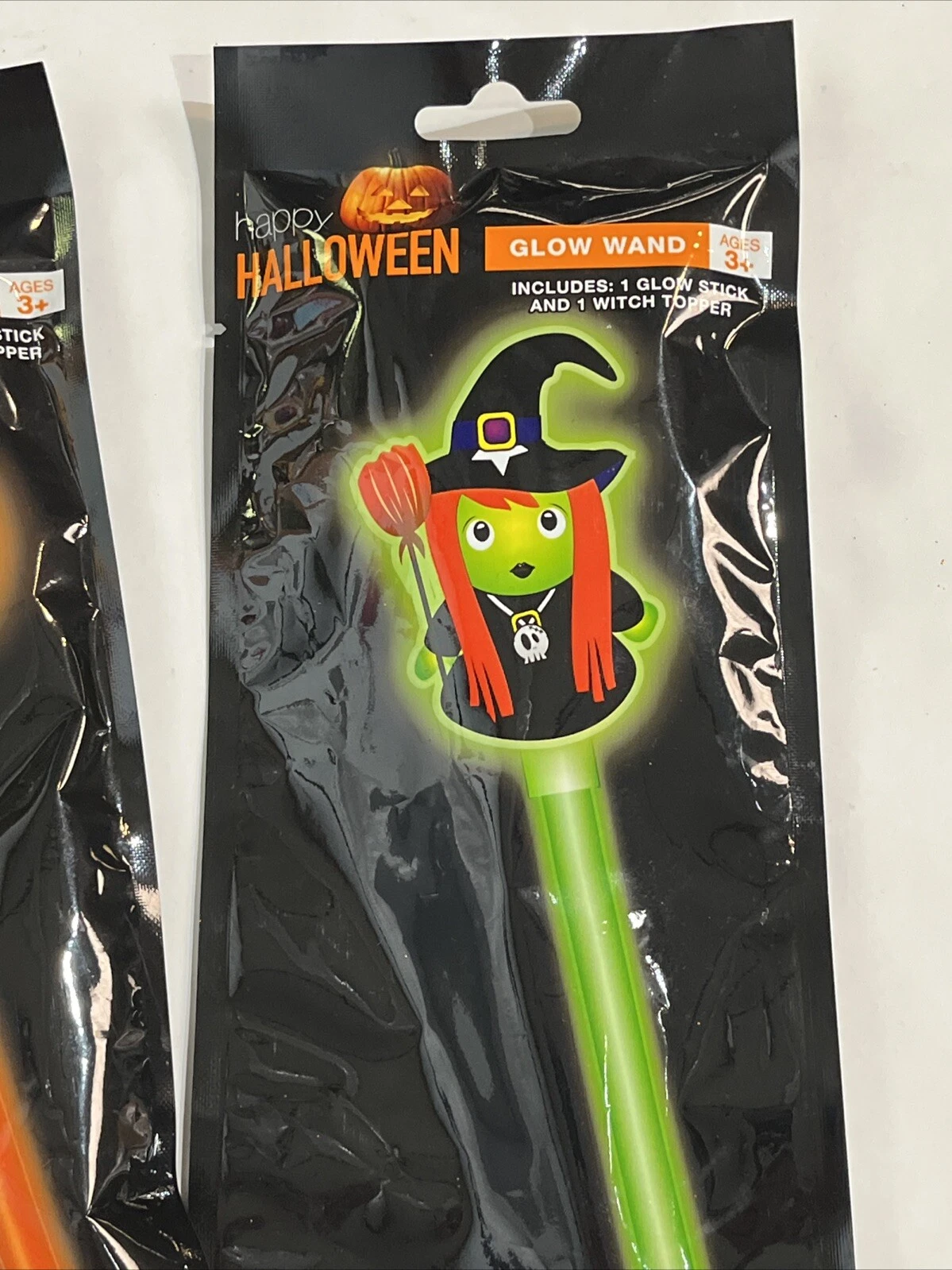 Happy Halloween Glow Wand Stick Set – 3-Pack with Fun Character Toppers