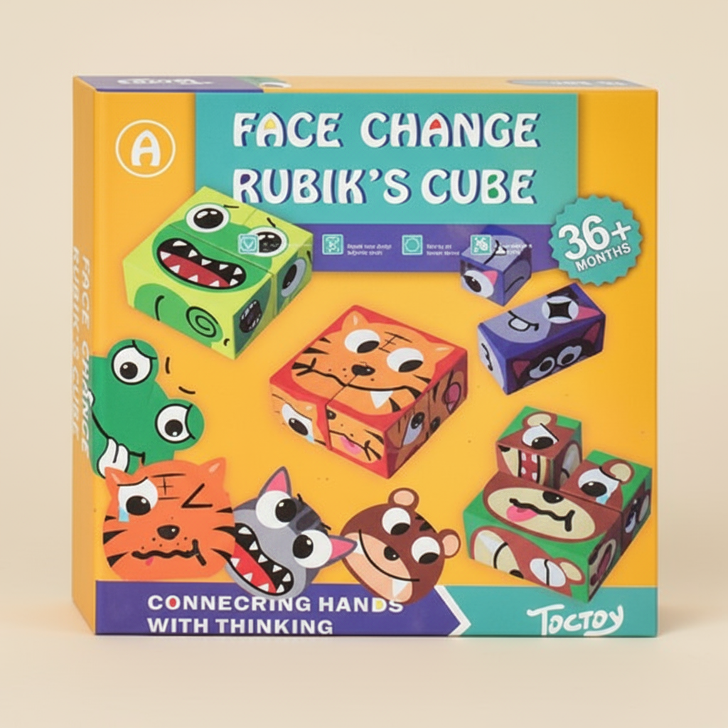 Face Change Rubik’s Cube Puzzle Game – Funny Expression Blocks