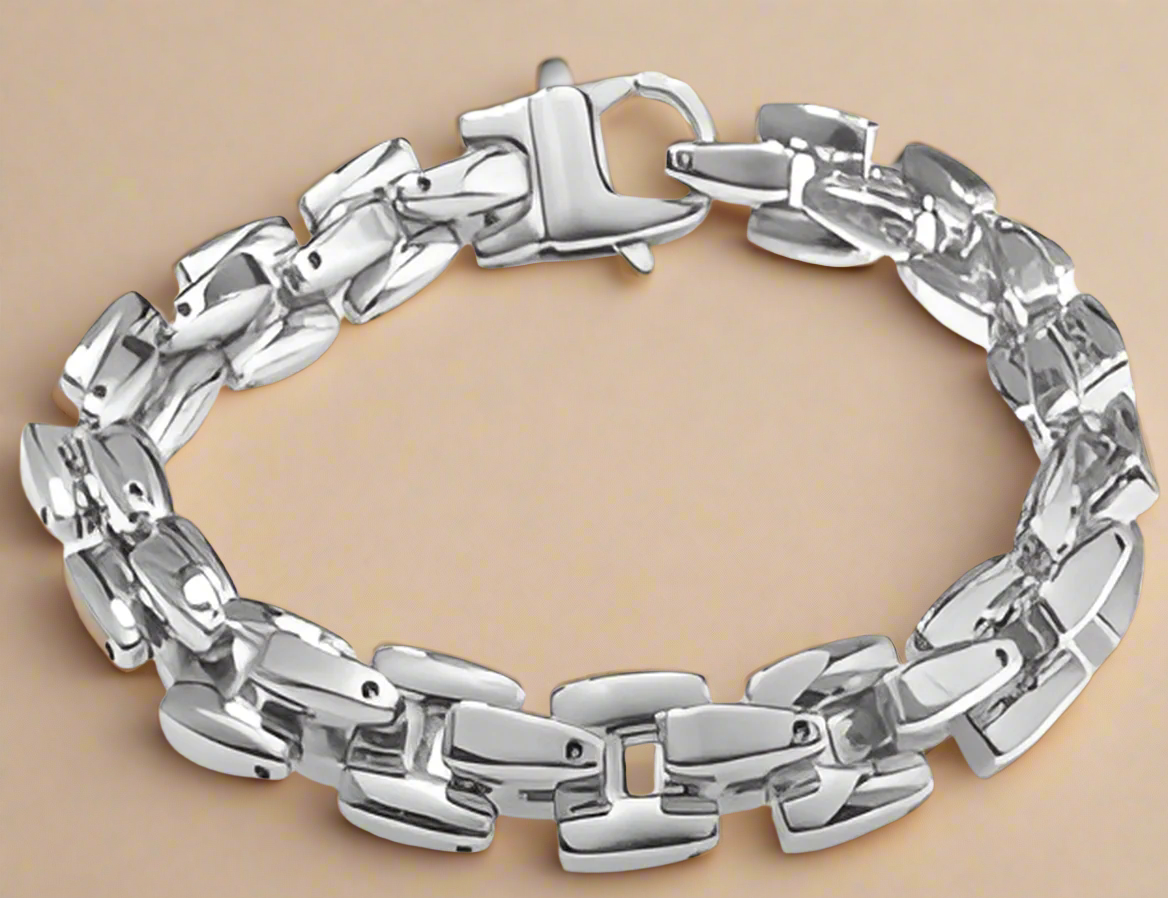 Fashion Woven H Link Bracelet 8.5"