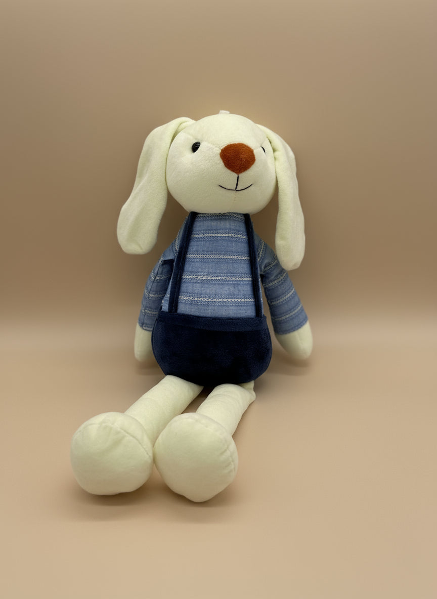 Soft Plush Bunny Rabbit in Purple Clothes Stuffed Animal Toy – Medium Size (10" to 14")