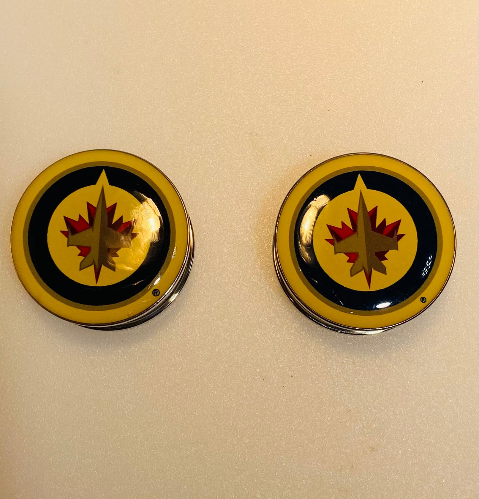 Winnipeg Jets Ear Plug 1" Stainless Steel