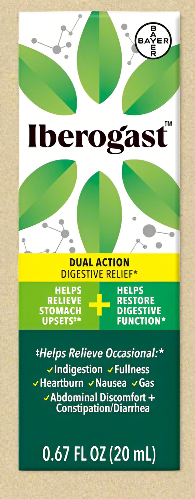 Iberogast™ Dual Action Digestive Relief Supplement – 0.67 fl oz (20 mL)