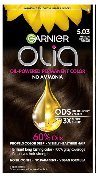 Garnier Olia 5.03 – Black Medium Golden Brown – Ammonia-Free Brilliant Color