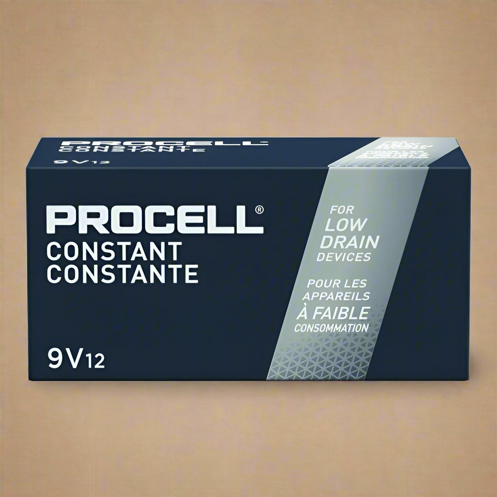 Procell PC1604 Constant 9V Alkaline Batteries, 12 Pack