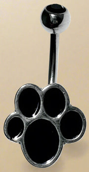 Garfield Black Paw Belly Ring