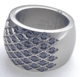 FASHION Black Gems Ring