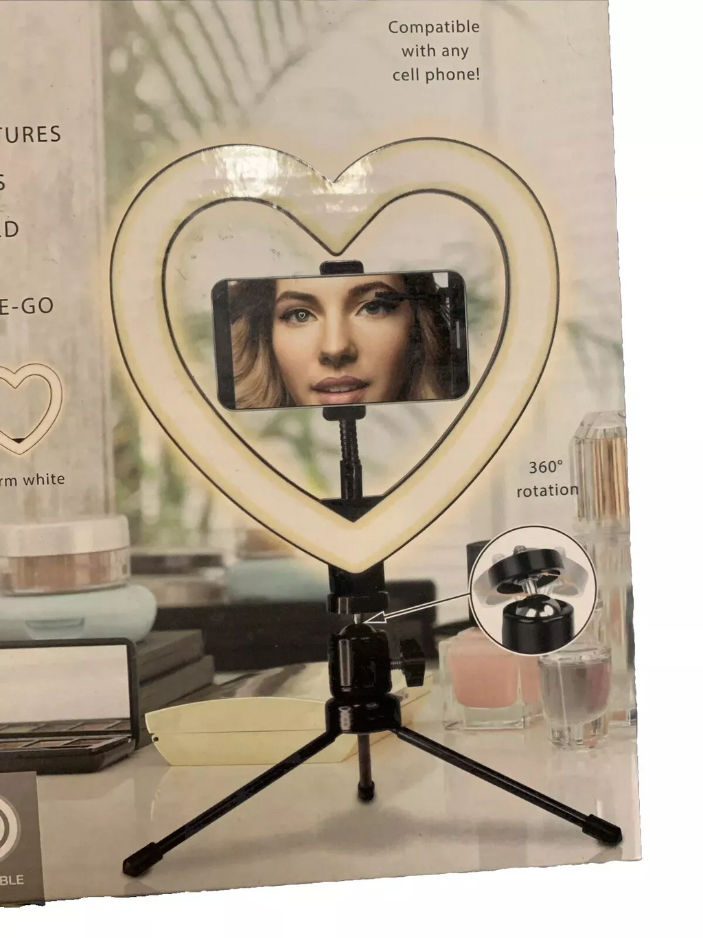 BROOKSTONE 8' INCH HEART RING LIGHT