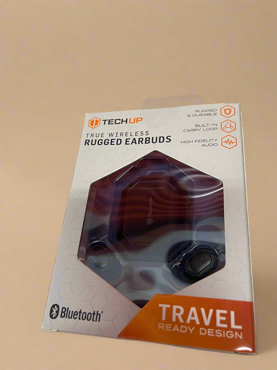 TECHUP BLUETOOTH TRUE WIRELESS RUGGED EARBUDS BLUE