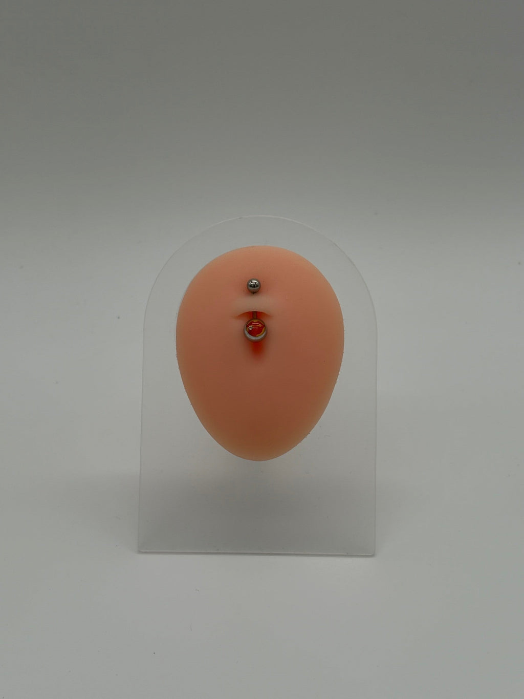 Titanium Mouth and Tongue Logo Belly Button Ring