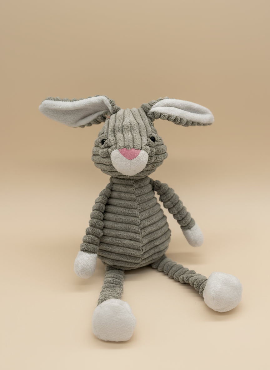 Soft Plush Gray Bunny Rabbit Stuffed Animal Toy – Medium Size (10" to 14")