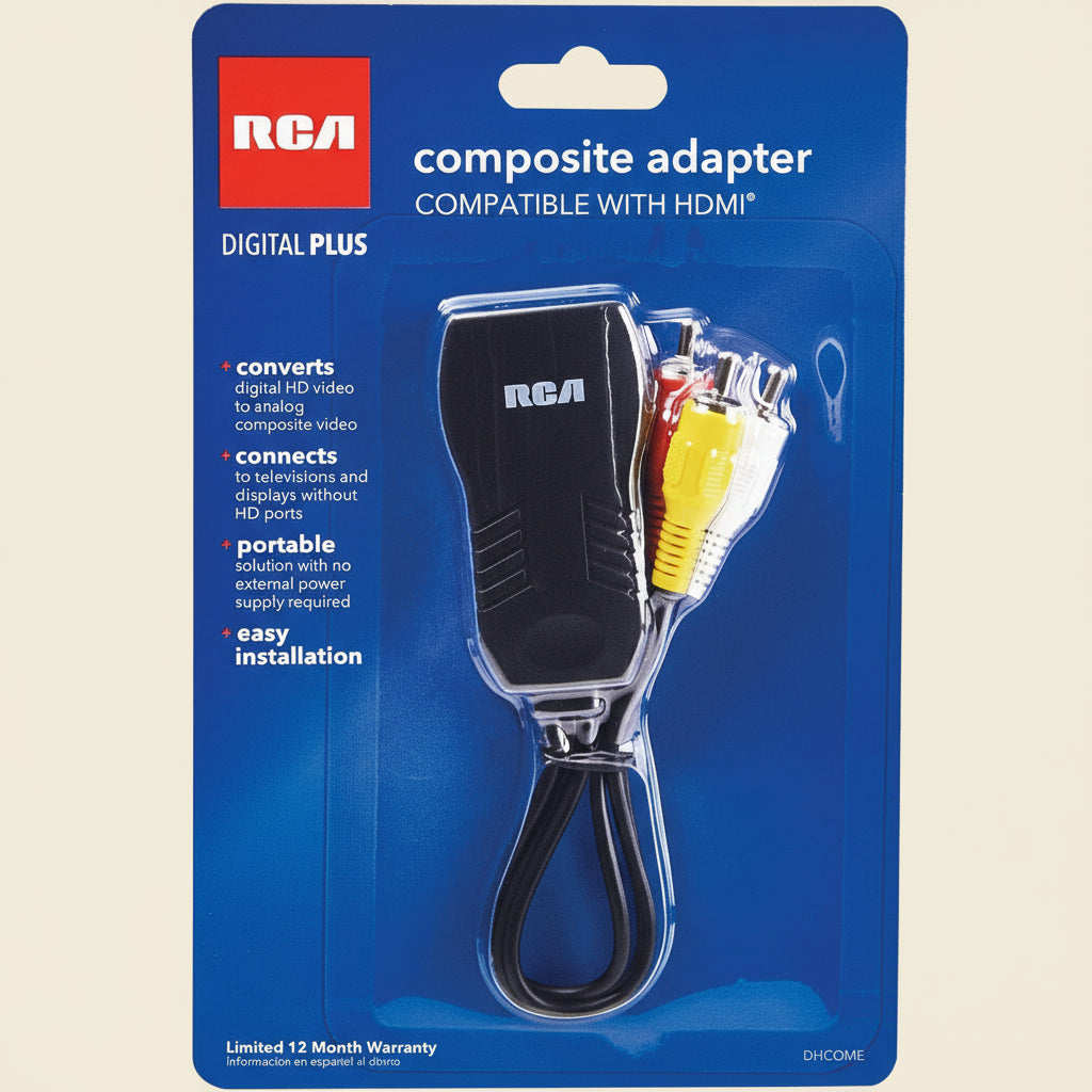 RCA Female to HDMI Male Composite AV Adapter
