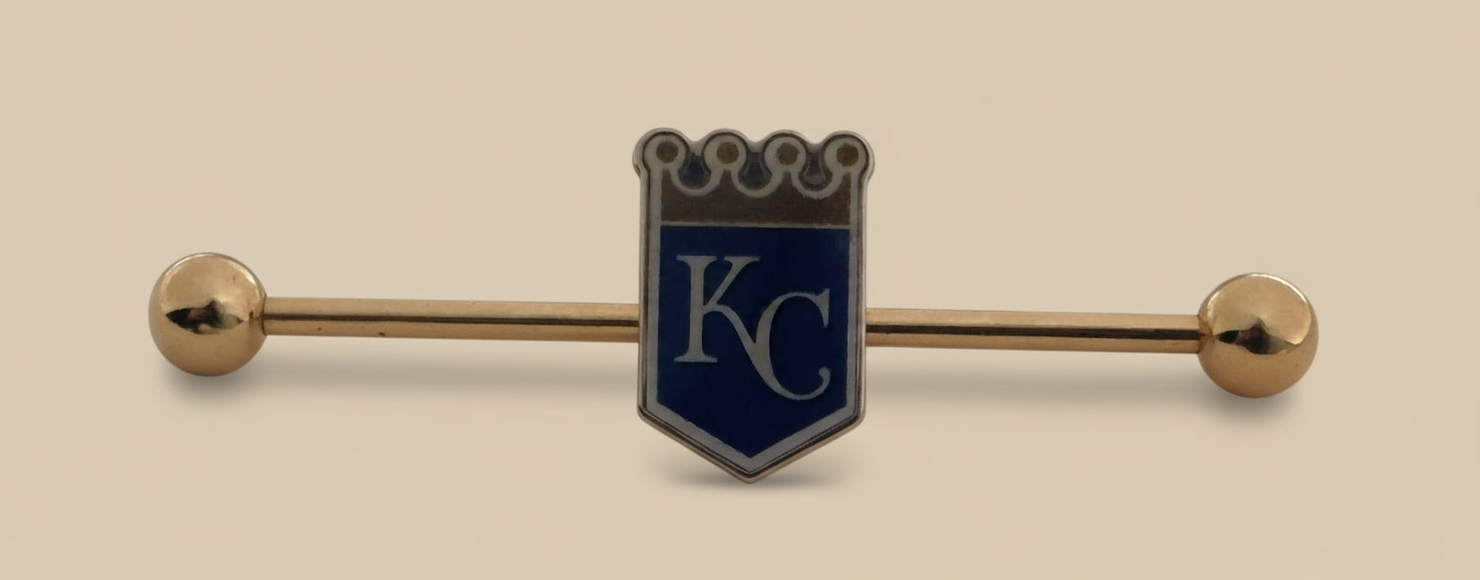 Licensed Mlb Gold Anodized Kansas City Royals Industrial Barbell
