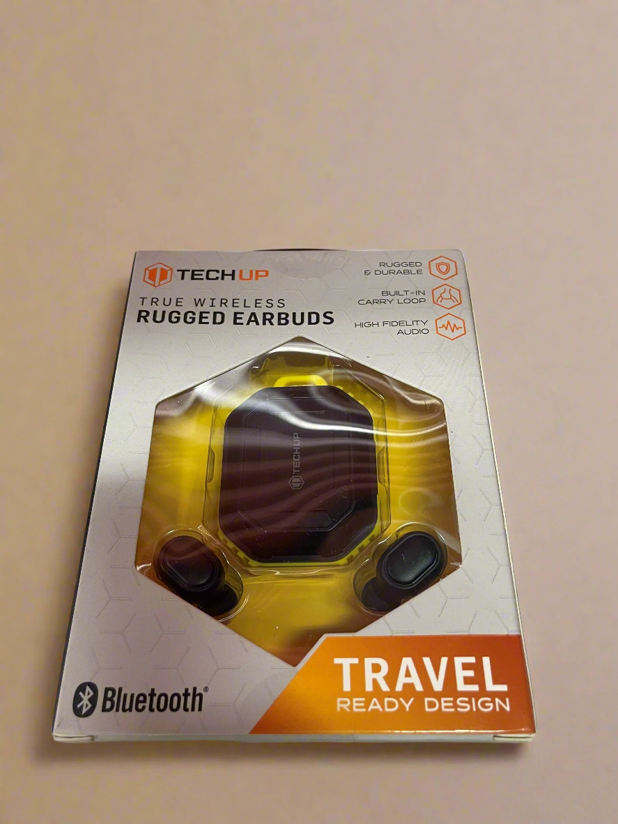 TECHUP BLUETOOTH TRUE WIRELESS RUGGED EARBUDS YELLOW