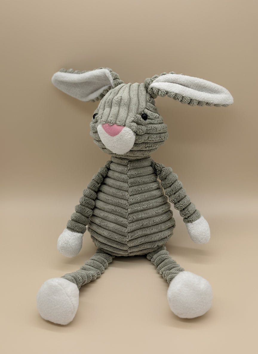 Soft Plush Gray Bunny Rabbit Stuffed Animal Toy – Medium Size (10" to 14")