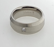 FASHION Satin and Polish with Crystal  Ring