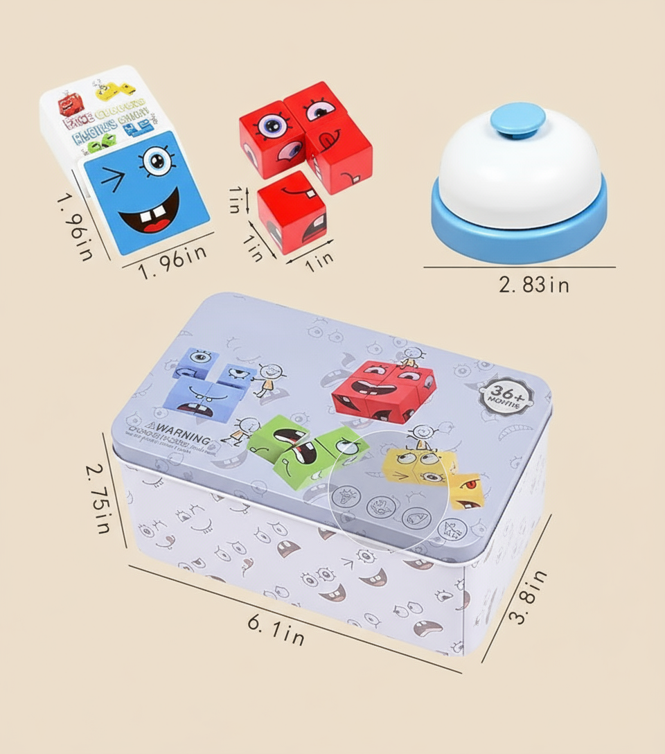 Face-Changing Magic Cube Puzzle Matching Game with Bell