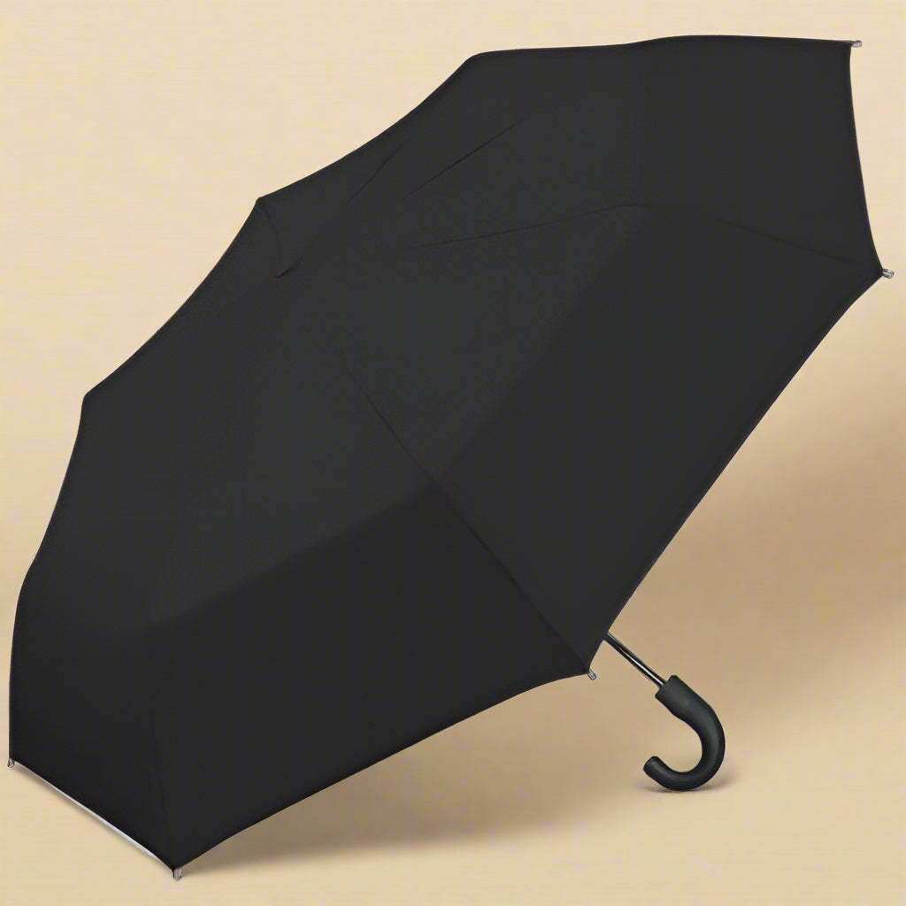 London Fog Rain Umbrella, Automatic Folding, Windproof, Lightweight, 44-Inch Arc – Black