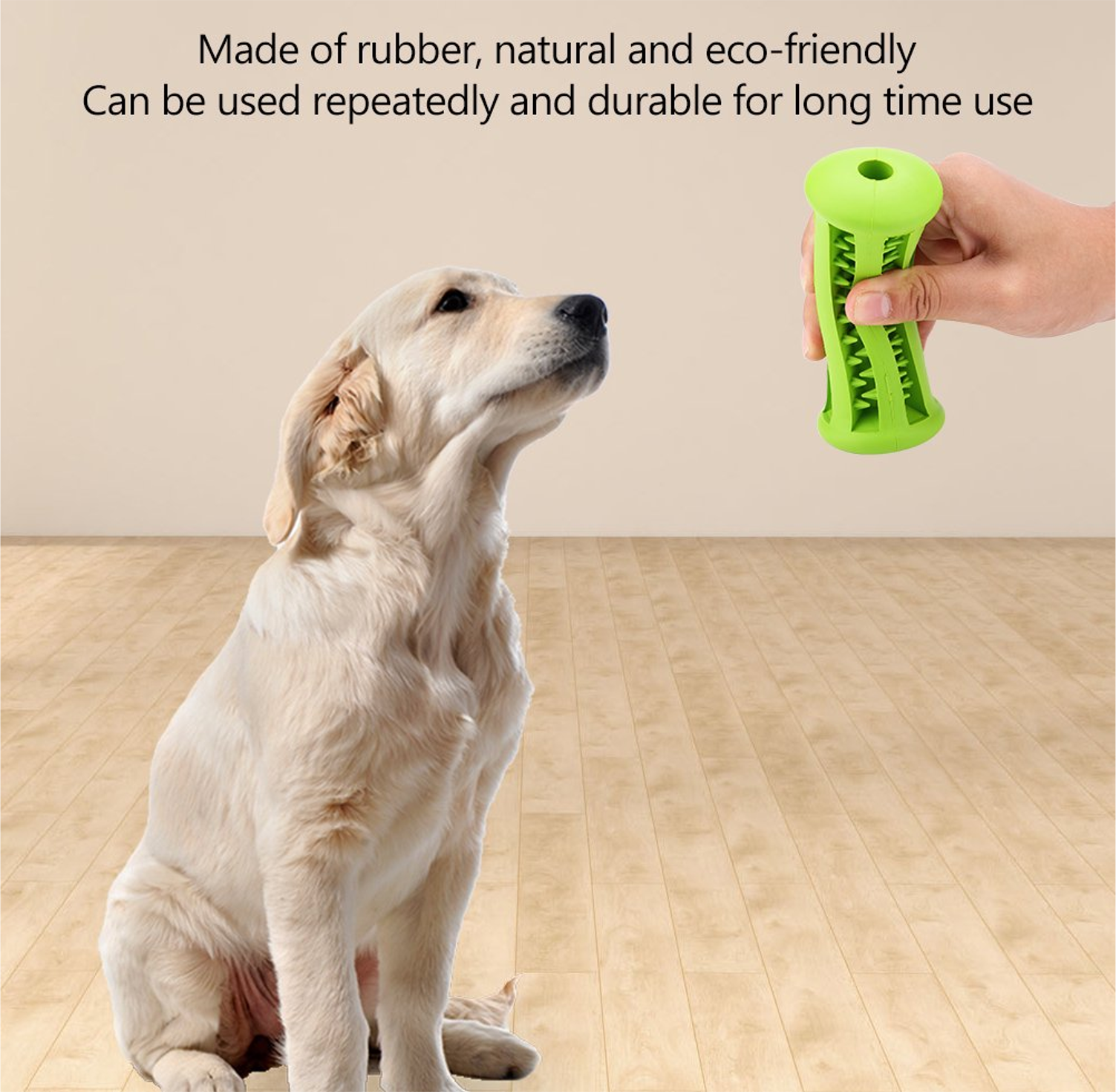 2-Pack Natural Rubber Bone Dog Toys – Durable Chew & Teeth Cleaning Set