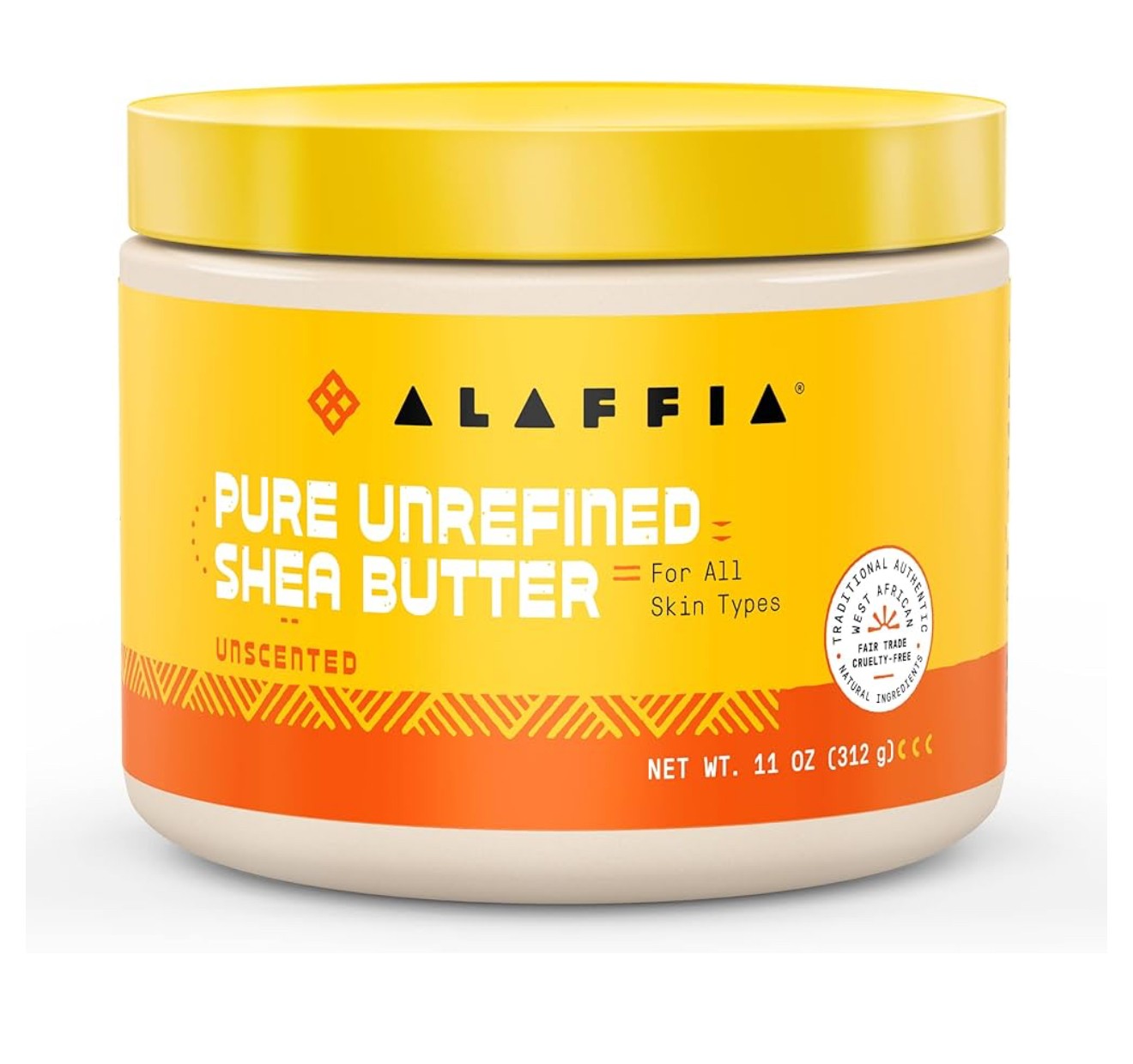 Alaffia Unscented Shea Butter – Fair Trade (11 oz)