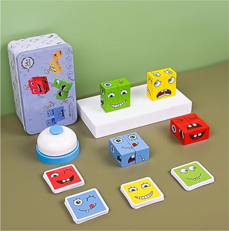 Face-Changing Magic Cube Puzzle Matching Game with Bell