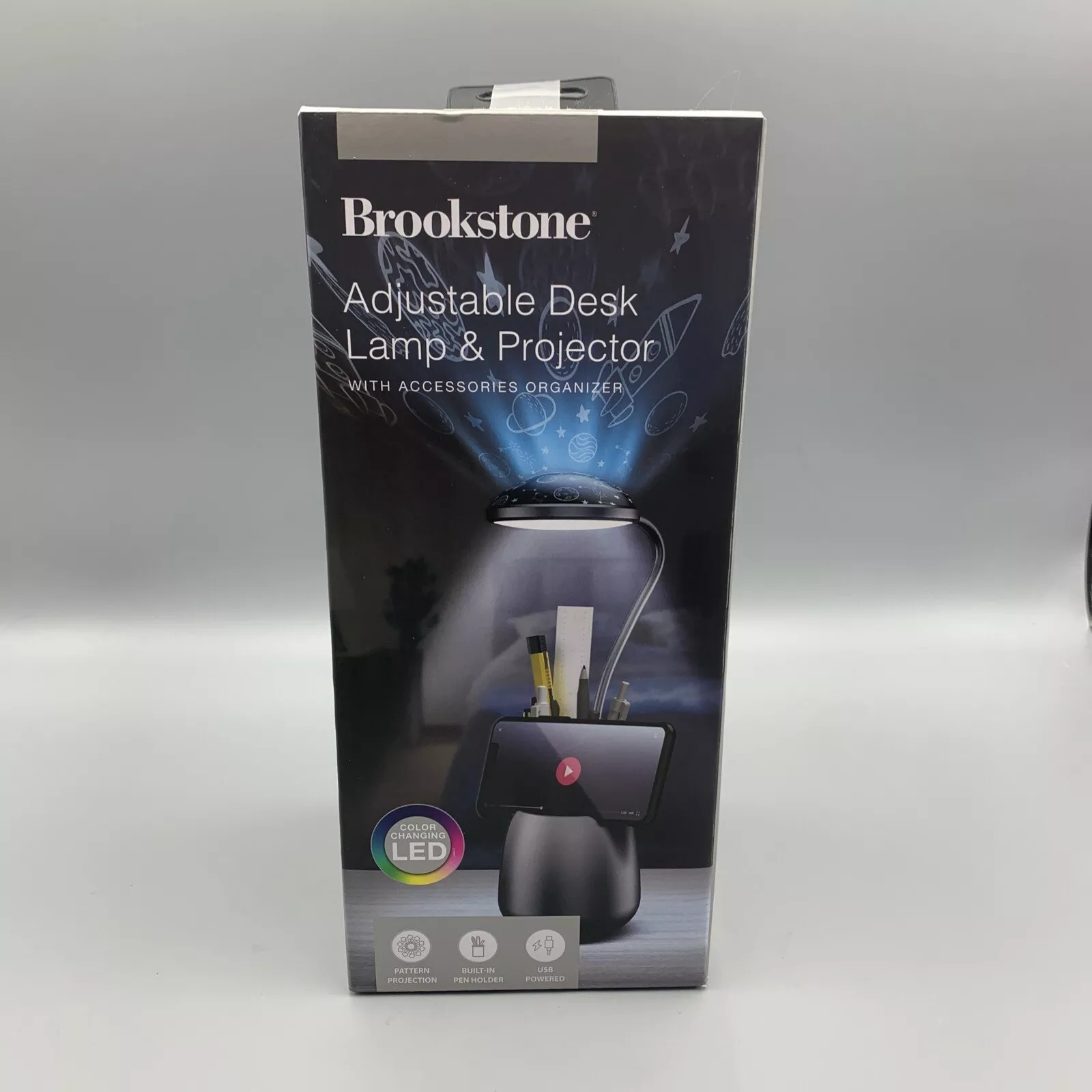 BROOKSTONE ADJUSTABLE DECK LAMP & PROJECTOR