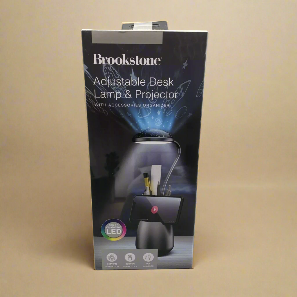 BROOKSTONE ADJUSTABLE DECK LAMP & PROJECTOR