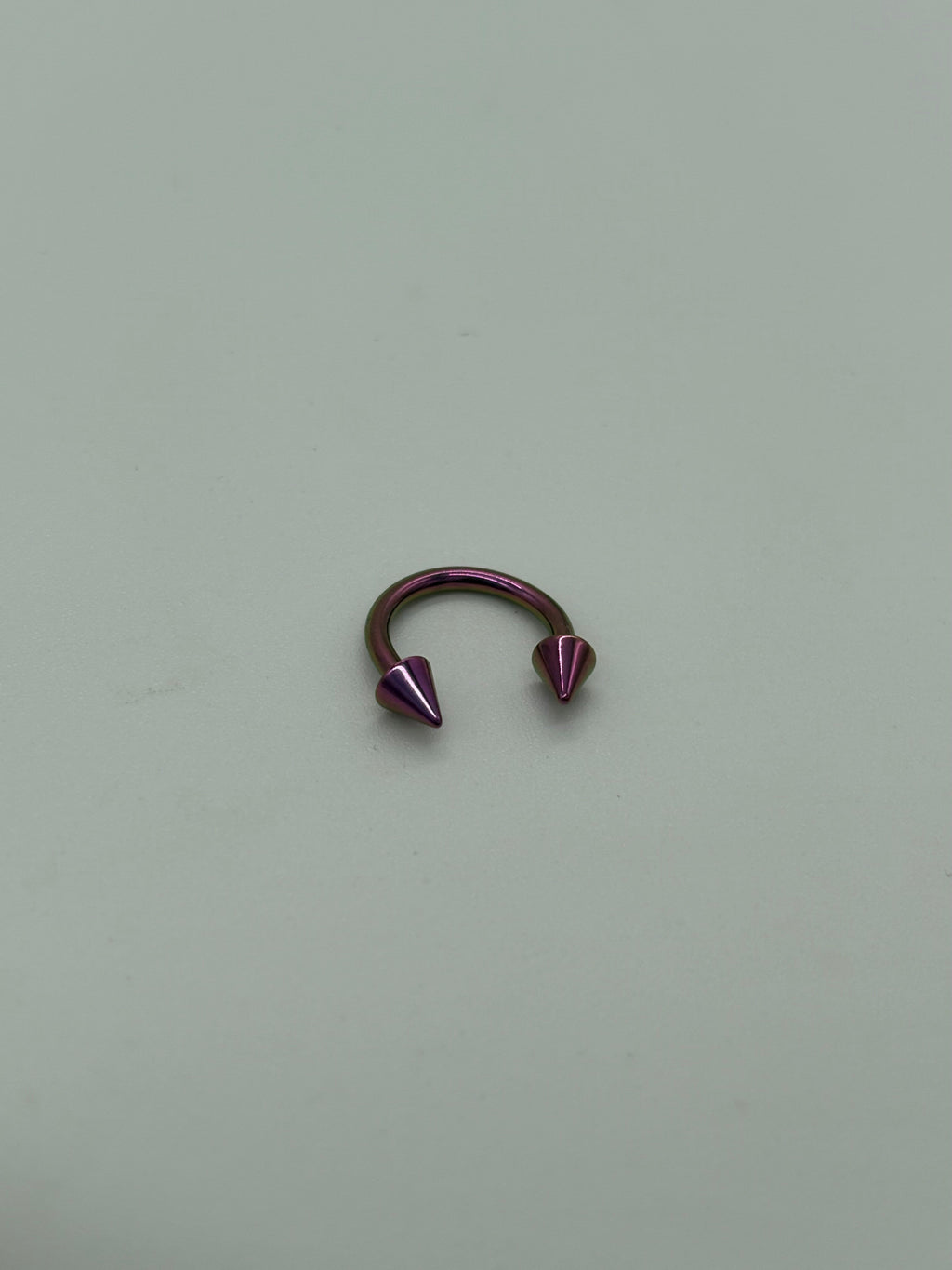 Light Purple Titanium Horseshoe Piercing Ring – 5mm Cone