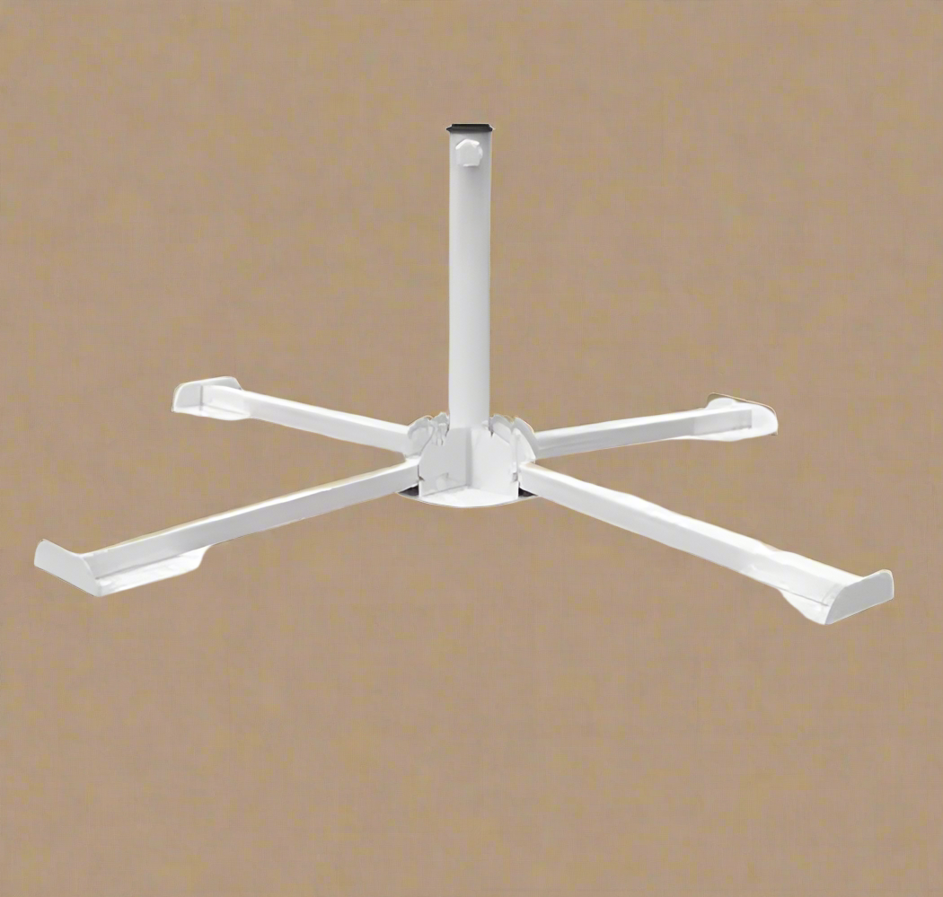 White Foldable Beach Umbrella Stand – Portable Outdoor Patio Base