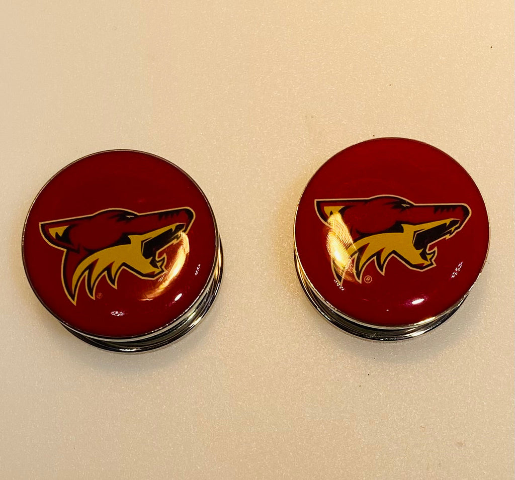 Arizona Coyotes Ear Plug 1" Stainless Steel