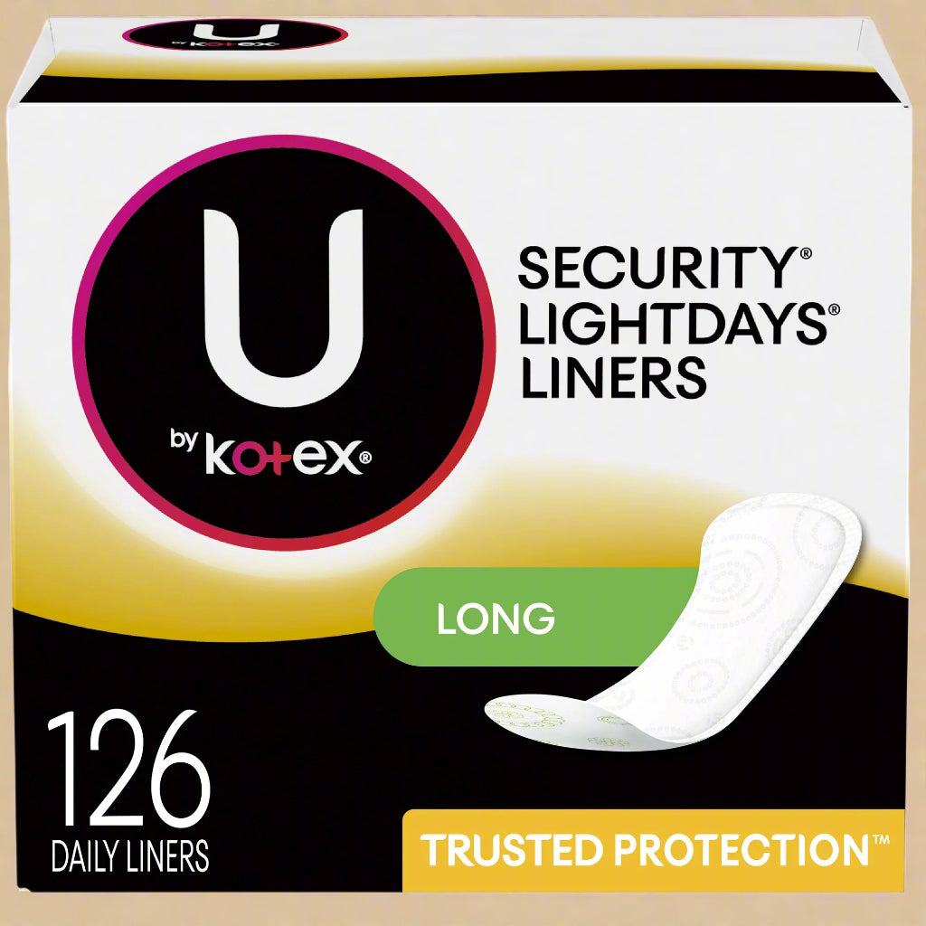 U by Kotex® Security® Lightdays® Liners – Long Length (126 ct)