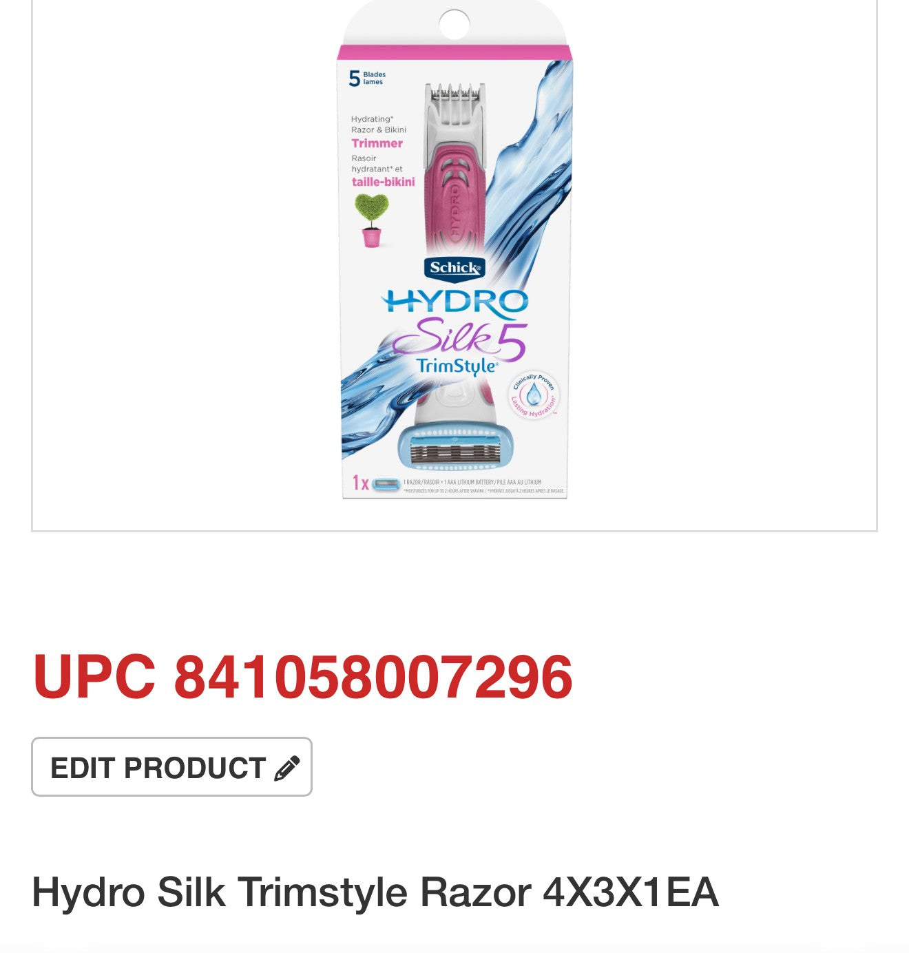 Hydro Silk TrimStyle Razor – 2-in-1 Razor and Bikini Trimmer (4x3x1EA)