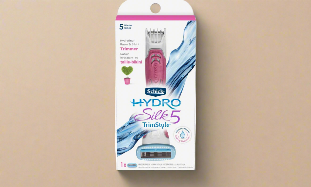 Hydro Silk TrimStyle Razor – 2-in-1 Razor and Bikini Trimmer (4x3x1EA)