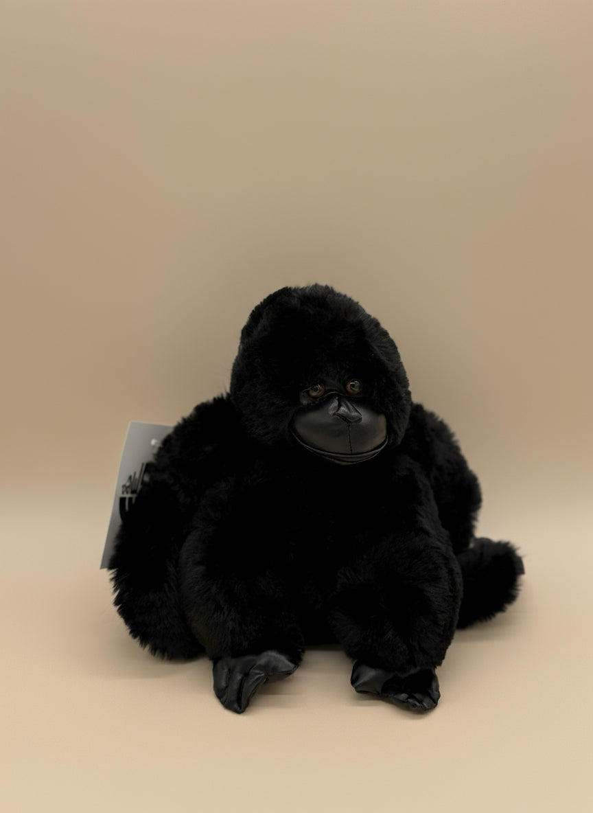 Small Silverback Gorilla Plush Toy – 8" to 9" Realistic Stuffed Animal Gift
