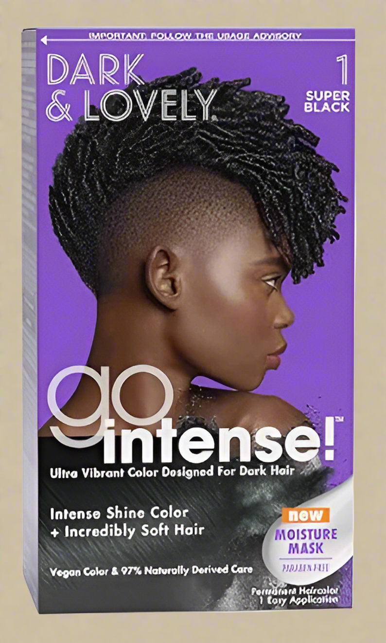 Dark & Lovely Go Intense! Permanent Hair Color – Super Black (1)