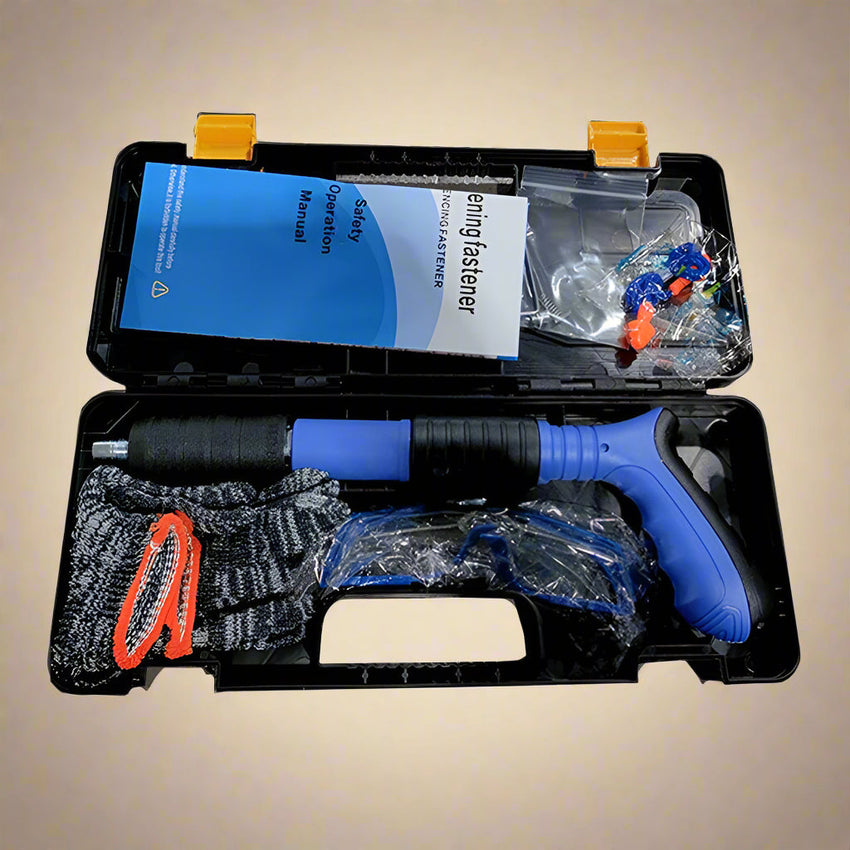 Steel Nails Rivet Fastening Tool Kit – Adjustable Wall Anchor with Case
