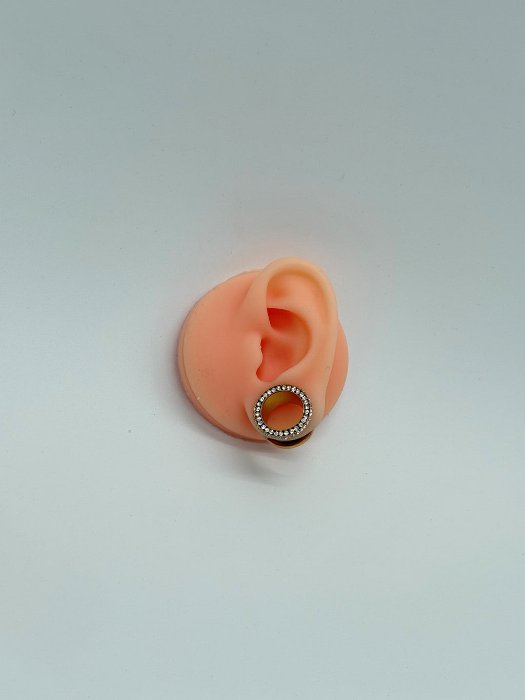 Hollow Zircon Screw Ear Plug Tunnel – Gold, Silver, or Black