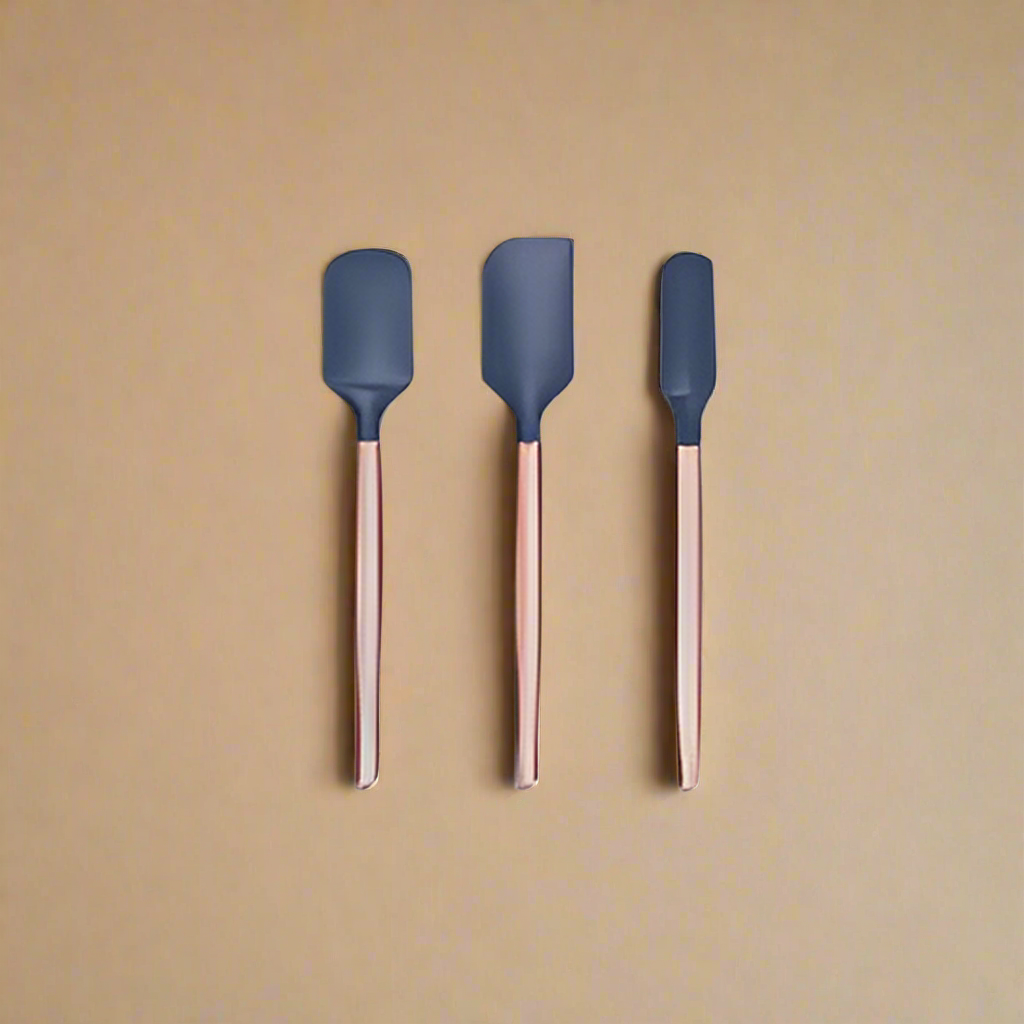 Art and Cook AC01658 Metal Handle Silicone Spatulas Set – Alaskan Rose