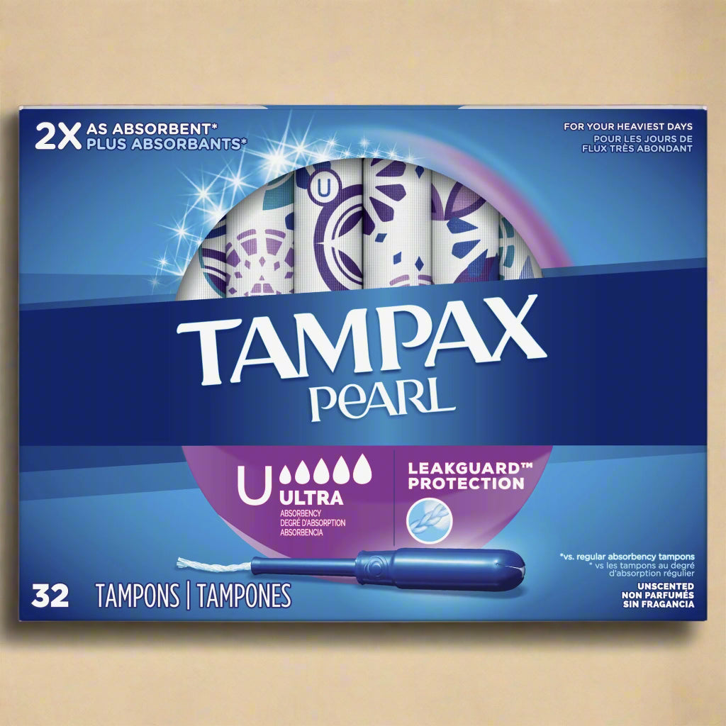 Tampax Pearl Ultra Absorbency Tampons – 32 Count