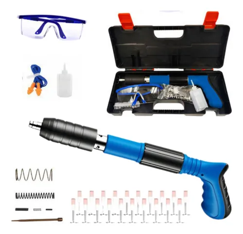 Steel Nails Rivet Fastening Tool Kit – Adjustable Wall Anchor with Case