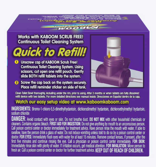 Kaboom Scrub Free Toilet Bowl Cleaner Refill – 2 Pack