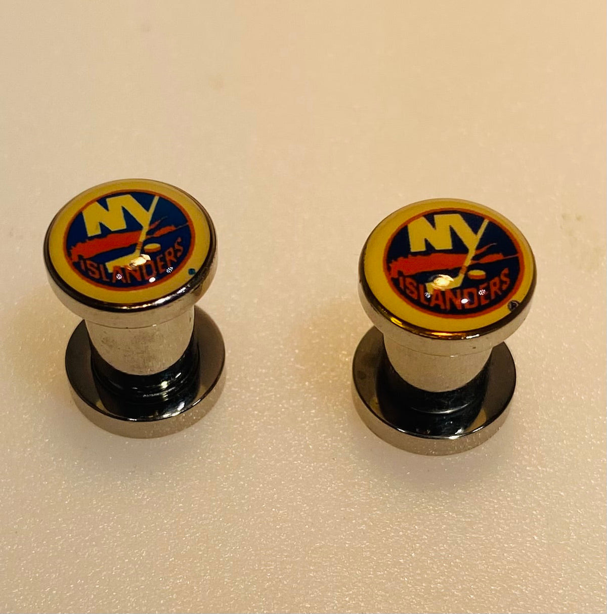 New York Islanders Ear Plug 2G Stainless Steel